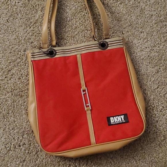 Red DKNY Tote - Picture 1 of 3